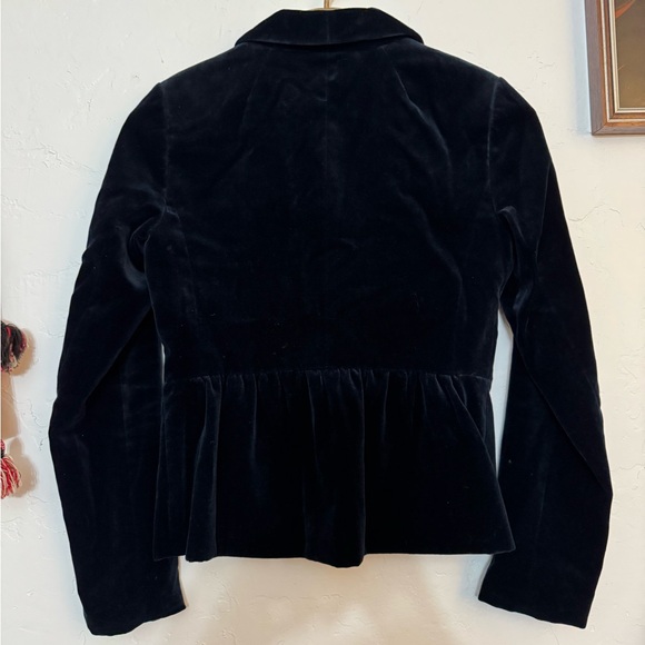 J.CREW NAVY BLUE VELVET BLAZER TAILORED COAT EUC SZ 2 FULLY LINED - Picture 5 of 10